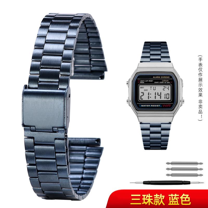 Для часов Casio из нержавеющей стали Ремешок A158 A159 A168 A158W f91w LA-680 AEQ-110 f91w маленький золотой ремешок для часов 18 мм Браслет