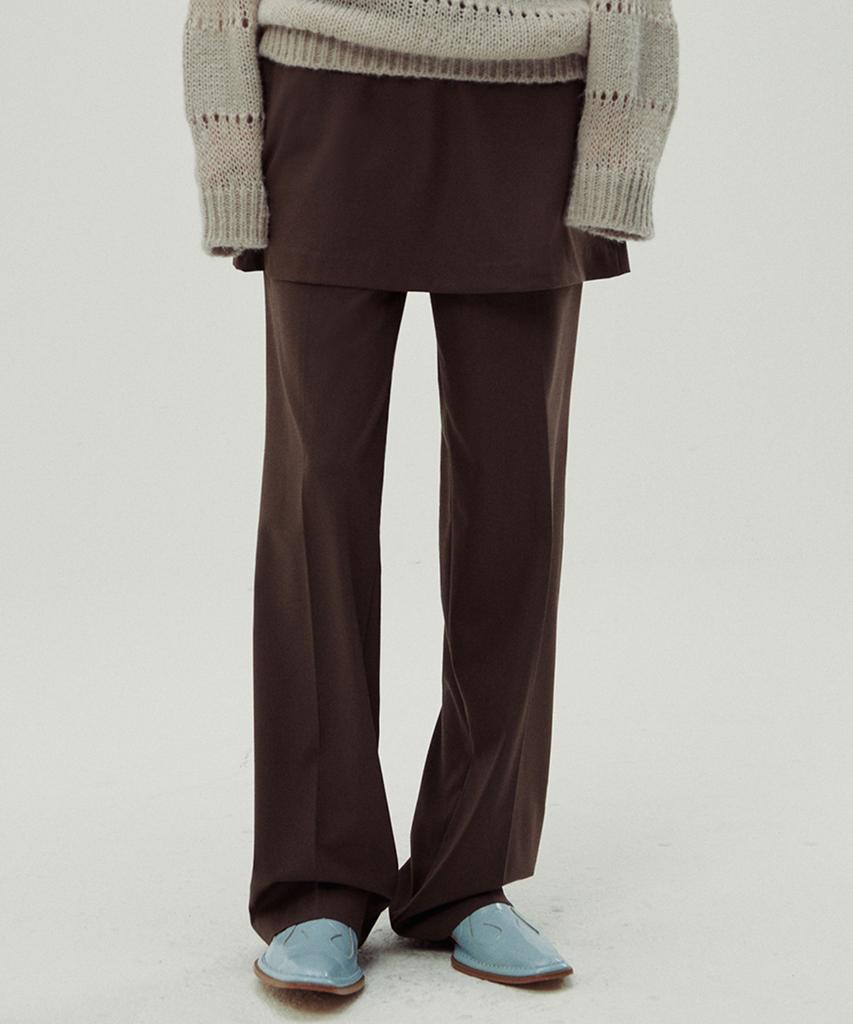 SINOON 2 Way Layered Pants (Brown)