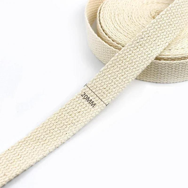 2/5/10M Meetee 10-50 мм Бежевая Хлопковая Лента 1,5 мм Толщины Холщовая Ленточка для Сумок Ремень Одежды DIY Швейная Лента Аксессуары