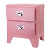Nightstand Creative Vintage Bedside Table with 2 Storage Drawers for Bedroom Living Room Sofa