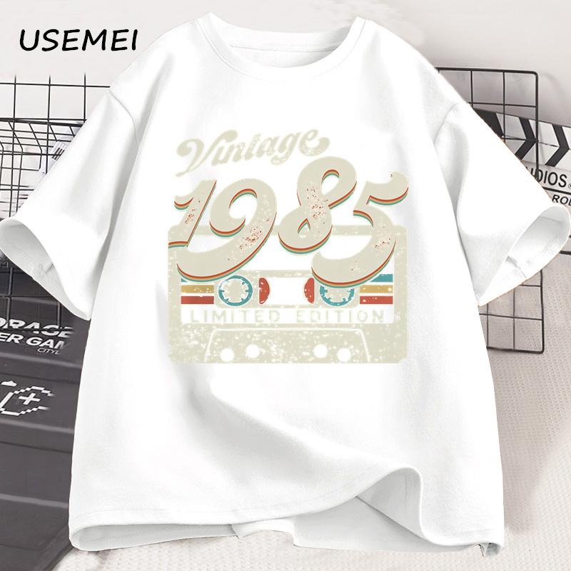40th Birthday T-Shirt Vintage 1985 Limited Edition T Shirt for Men Women Coton Casual O Neck Tees Man Clothes Oversized Unisex