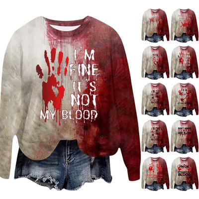 Женская повседневная домашняя уличная спортивная футболка с длинным рукавом и круглым вырезом, толстовка с принтом, уличная блузка, легкая толстовка с капюшоном на молнии для женщин