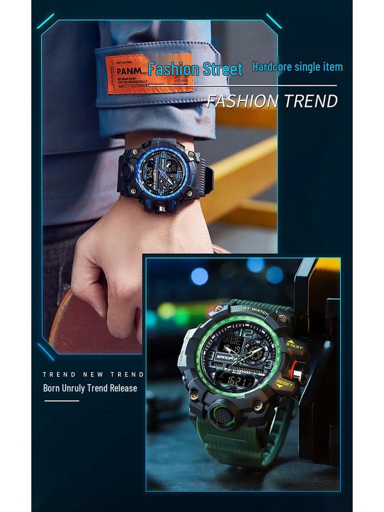 Sanda Korean Trend Multifunctional Luminous Waterproof Watch for Teens & Adults