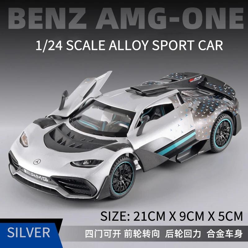 1/24 Mercedes-benz One Alloy Car Model Car Children's Toy Car Open Gift Ornaments Metal Sound And Light Simulation Collectibles