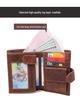 Men's Genuine Leather RFID Tri-Fold Wallet & Card Holder
