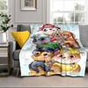 Dog Paw Adventure Blanket Flannel Blanket for bed, sofa, Camping, Hiking, Picnic Essentials, gift for family Fan gifts