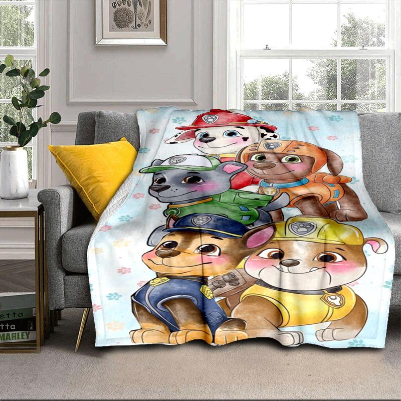 Dog Paw Adventure Blanket Flannel Blanket for bed, sofa, Camping, Hiking, Picnic Essentials, gift for family Fan gifts