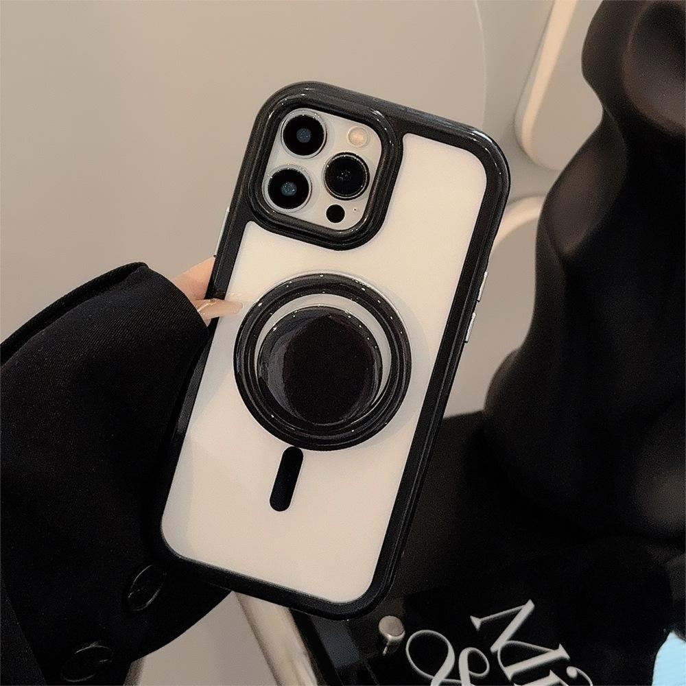 Простой инс однотонный магнитный держатель чехол для iphone16 iPhone 17pro max для 14 акриловый 13