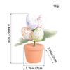 Easter Simulation Egg Potted Flower Tree Cartoon Printed Eggs Easter Desktop Decorative Ornaments Home Decor