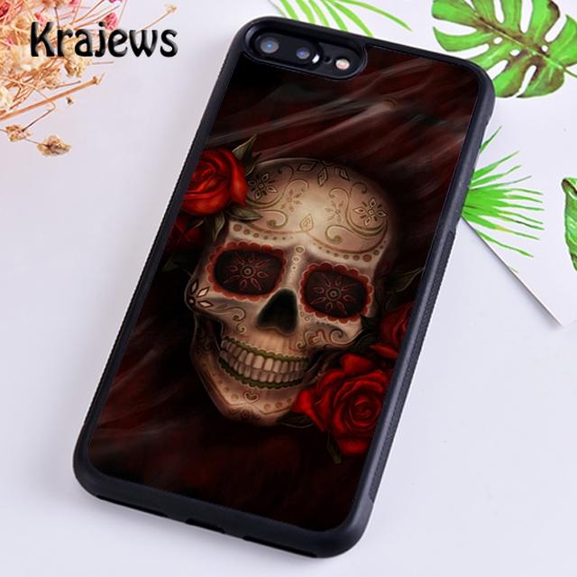 Krajews Skull with dimand eyes Phone Case Cover For iPhone 17 Air 16 15 14 plus 12 13 pro max coque Fundas