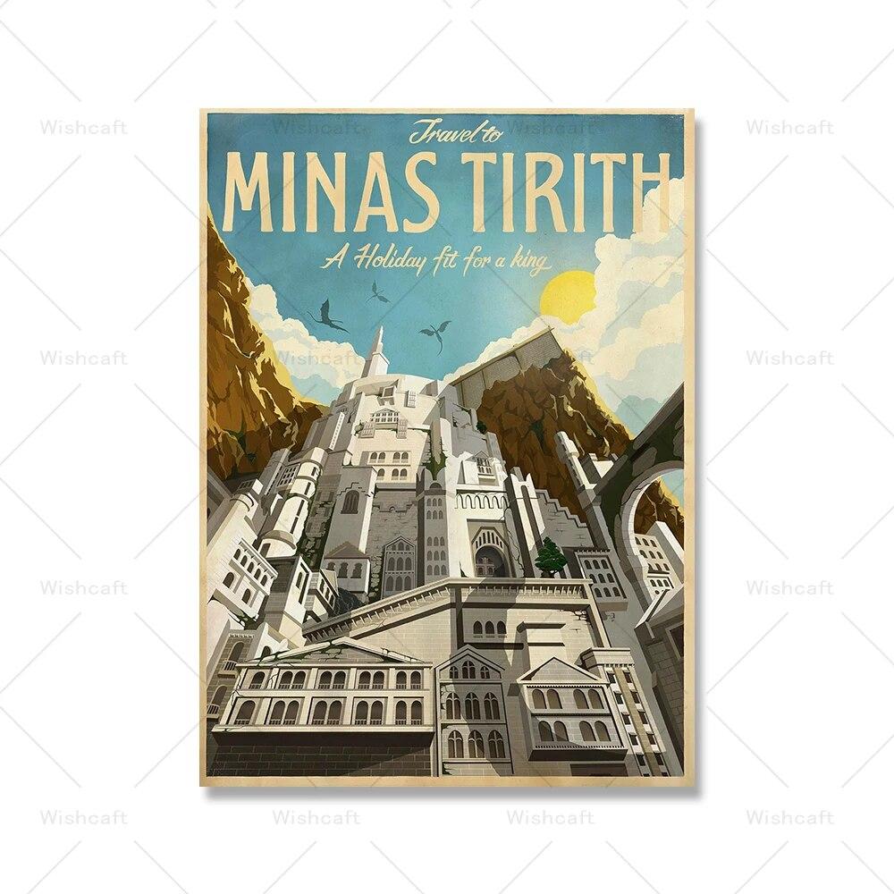 Толкиен Путешествия Холст Картина Средиземье Пейзаж Кольца Плакаты и принты Настенные художественные фотографии Подарки Гостиная Домашний декор Без рамки