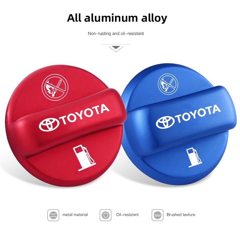 AOU1 Metal Car Fuel Tank Cap Cover Dirt and Scratch Resistant for Toyota RAV4 Highlander Prado Crown Exterior Styling Accessories