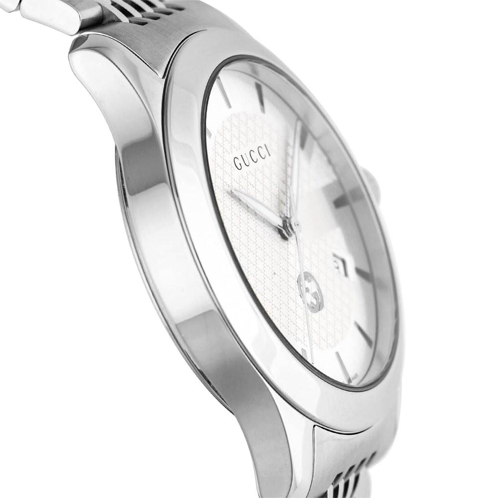 Gucci G Timeless Wristwatch 38MM Quartz Stainless Steel Sapphire Glass Water Resistant Men's Silver Solid Box Not Included