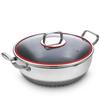DSOPHORAT Nonstick Frying Pan, 6QT Soup Pot, Hot Pot, 304 Stainless Steel Frying Pan, Professional-Grade Frying Pan, 3-Layer Stainless Steel Nonstick