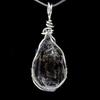 Stones and Minerals. Raw Inclusions Diamond Quartz Necklace. 925 Silver.