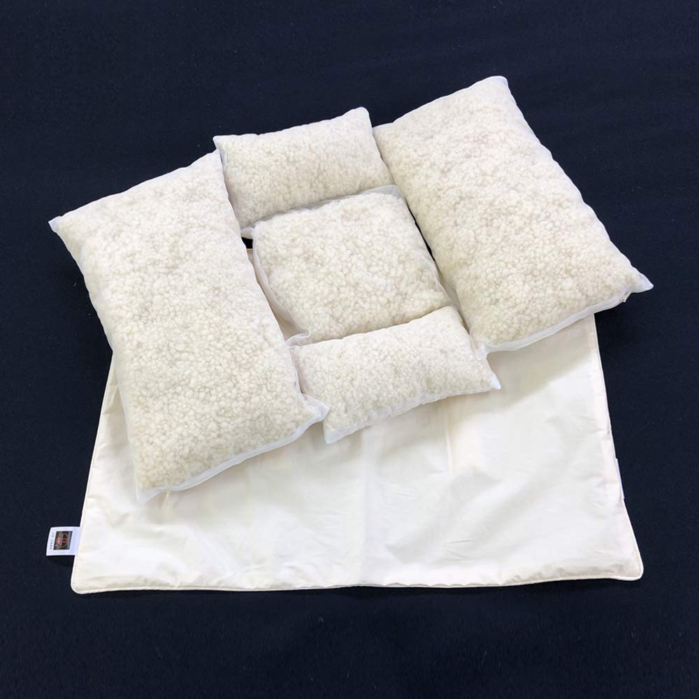 British Wool Pillow, 5 Units, Washable Wool Pillow, 43 x 63cm, WP105