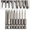 8Pcs 50mm 1/4 Hex Shank Screwdriver Bits Magnetic Five-Point Torx Screwdriver Bits Set T8-T40 Electric Security Drill Wrench