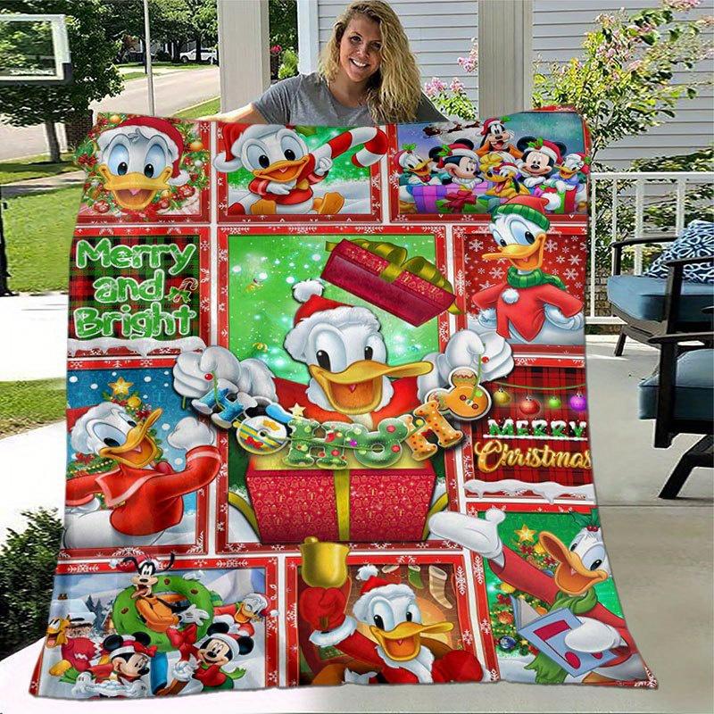 1pc Cartoon Characters Printing Flannel Blanket Ideal for Travel Sofa Beds and Home Decor Ideal Birthday or Holiday Gift Available for All S