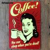 Coffee Menu Metal Plaque Signs House Art License Poster Home Decoration License Plate Tin Wall Decor 20*30 CM