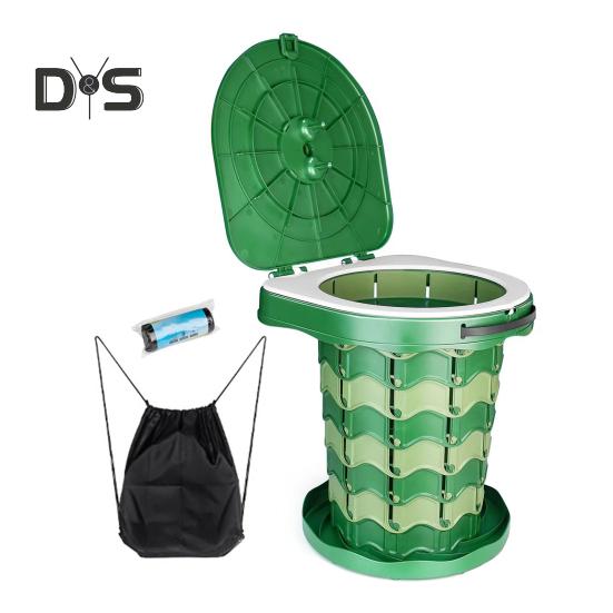 Выдвижной портативный туалет с большой грузоподъемностью, регулируемой высотой, портативный туалет для кемпинга, для использования в чрезвычайных ситуациях