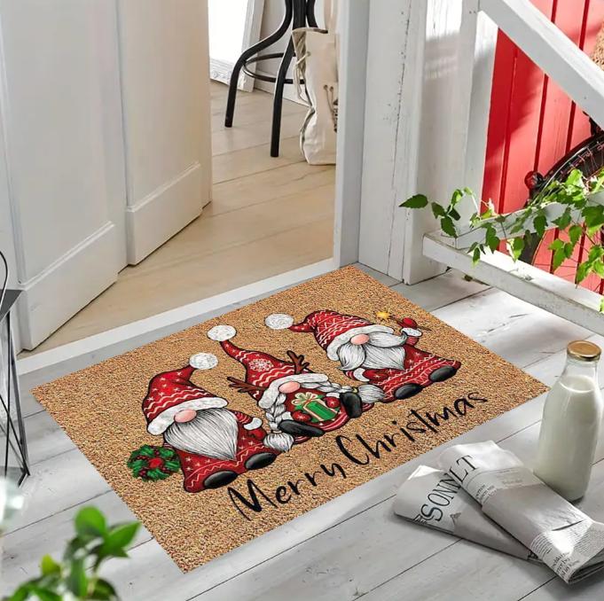 Merry Christmas Door Mat Sparkling Star Christmas Welcome Area Carpet Suitable Living Room Bedroom Kitchen Home Decoration Mats