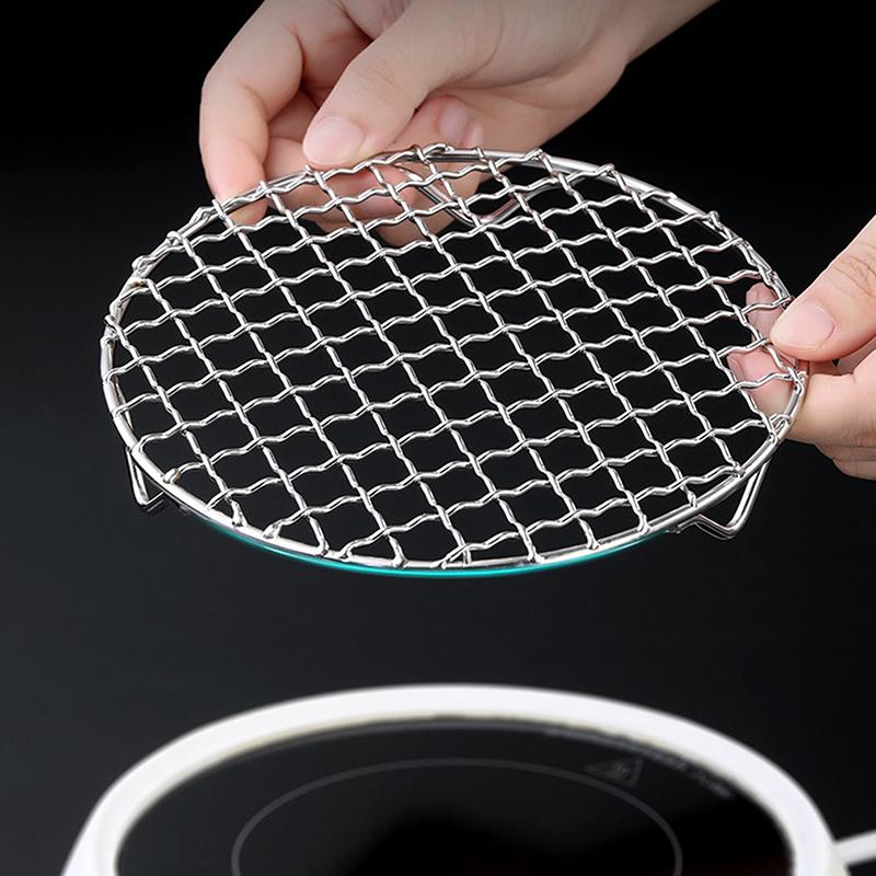 Круглая стойка для фритюрницы с ножками, штабелируемая решетка для гриля, нержавеющая сталь, антикоррозионная для домашней кухни, духовки, пароварки