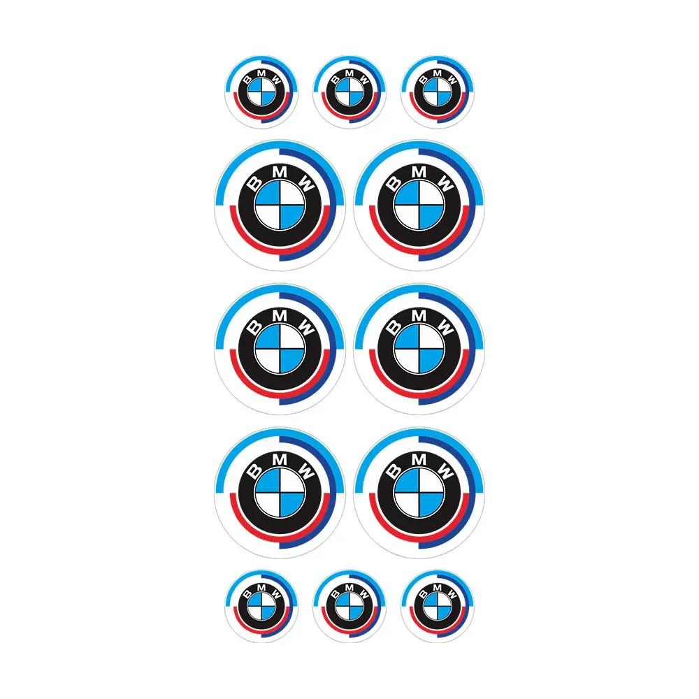BABC1 Hot For BMW BMW Round 3D Car Logo Reflective Waterproof Sticker for S1000 RR R1250 GS Motorcycle Racing Decor Soft Sticker