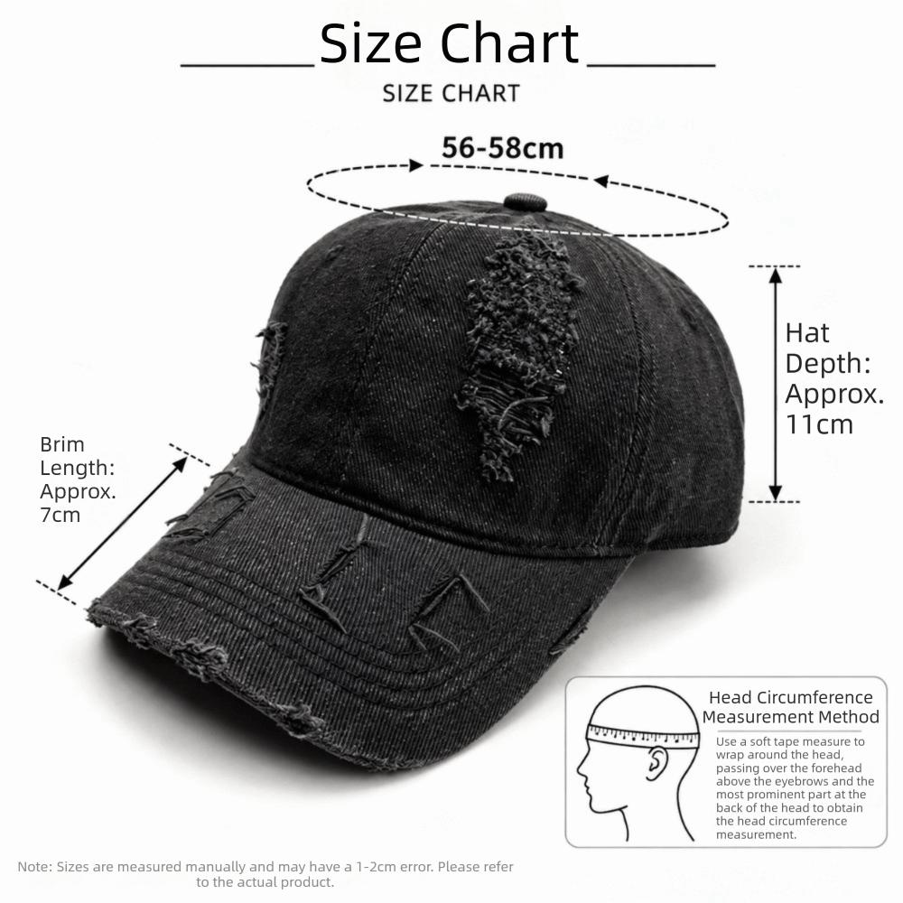 Broken Style Design Peaked Caps Solid Color Sunshade Caps New Baseball Hats