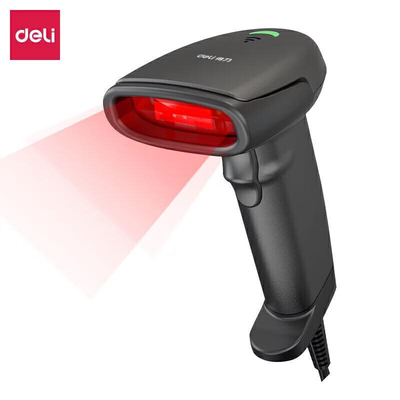 Deli USB Проводной 1D Сканер штрих-кодов