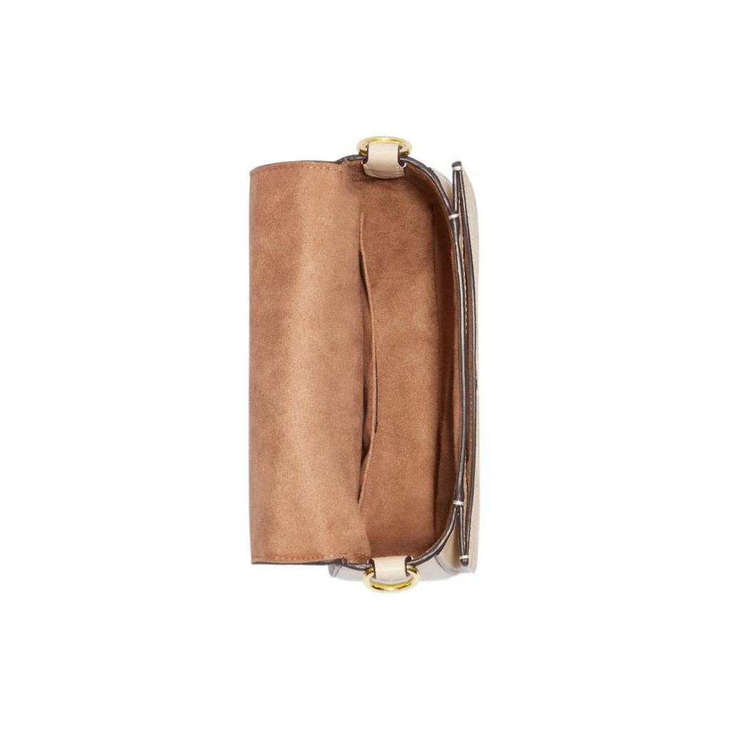 Coach Morgan 20 Snap Closure Detachable Shoulder Strap Leather Saddle Bag Crossbody Shoulder Bag Small Women bags Light-Khaki CH507-IMOT4