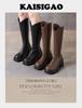 Versatile Thick-heeled Platform Boots for Women, Autumn and Winter 2025, Small Knight Boots, But Knee-high Boots for Women