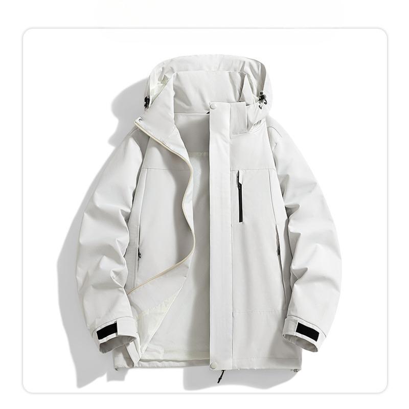 Куртки Модные Трендовые Пары Красивые Осенние и Зимние Уличные Повседневные Универсальные С Капюшоном Ветрозащитный