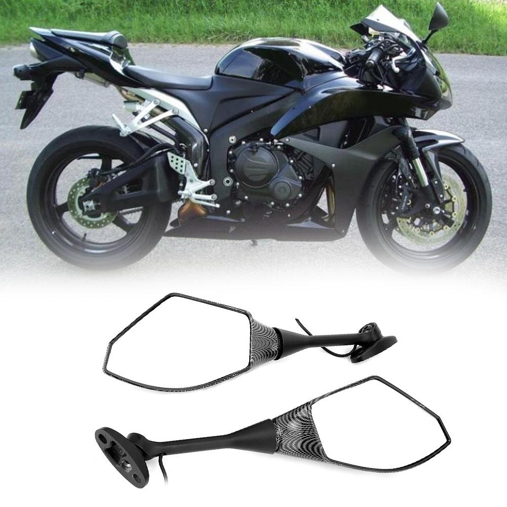 Motorcycle Modified Rearview Mirror with LED Turn Signal Light for Honda CBR600RR CBR1000RR(#E)