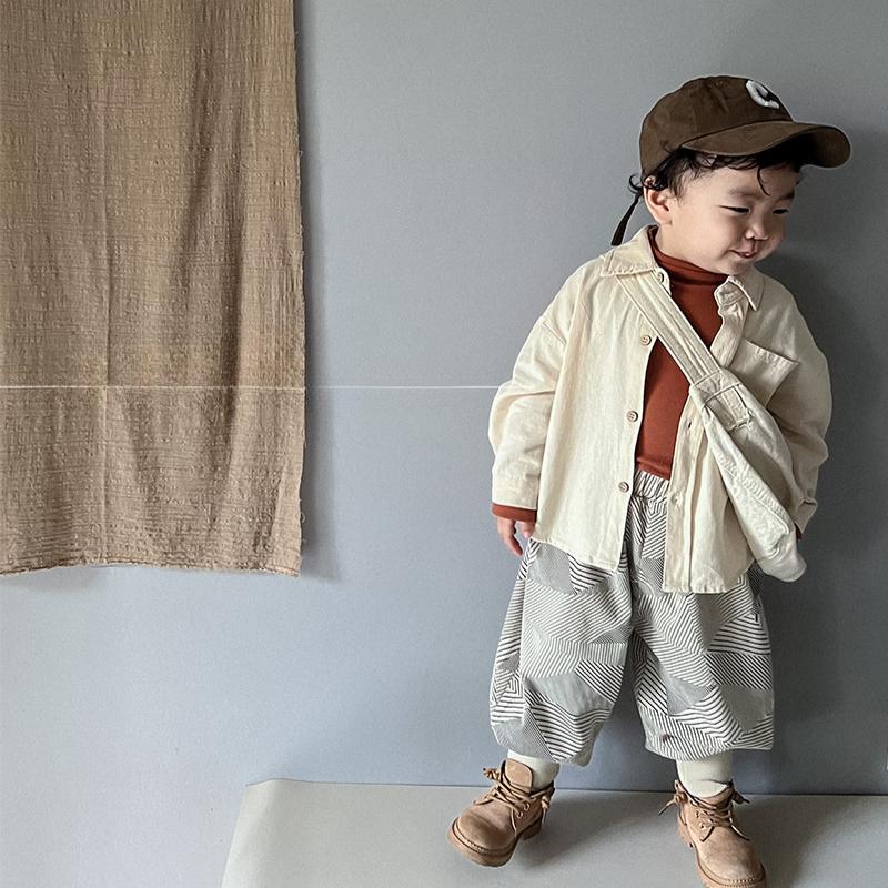 Korean Shirt for Boys and Girls Long Sleeved Shirt for Children Trendy Jacket for Children