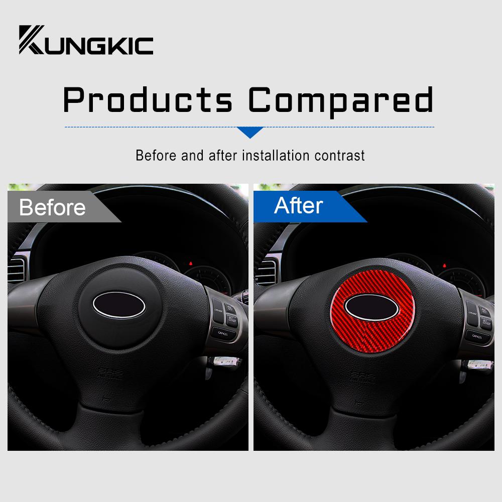Наклейка из настоящего карбона для Subaru Impreza 2009 2010 2011, наклейки на руль автомобиля, полоска, отделка салона, автоаксессуары