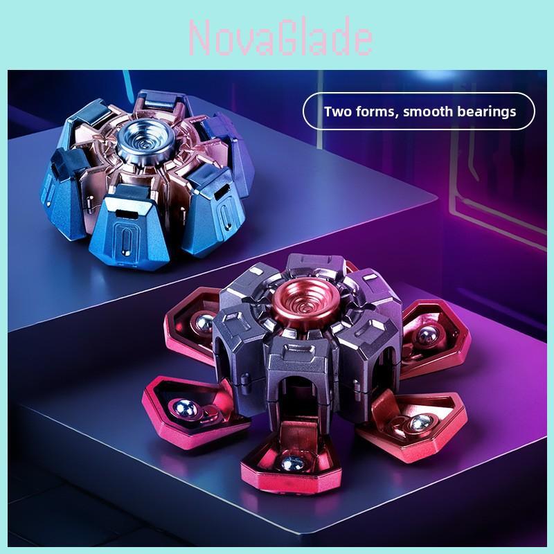 Futuristic Mechanical Finger Gyroscope With Deformable Parts For Concentration And Casual Play