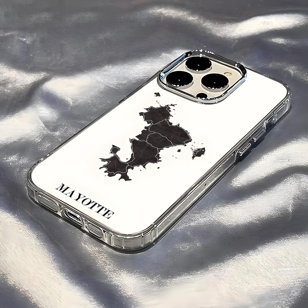 Nation Fllag Mayotte Phone Case For IPhone 17 Pro Max 16 15 14 Pro Max IPhone 13 Pro Max 11 Plus Transparent Cover