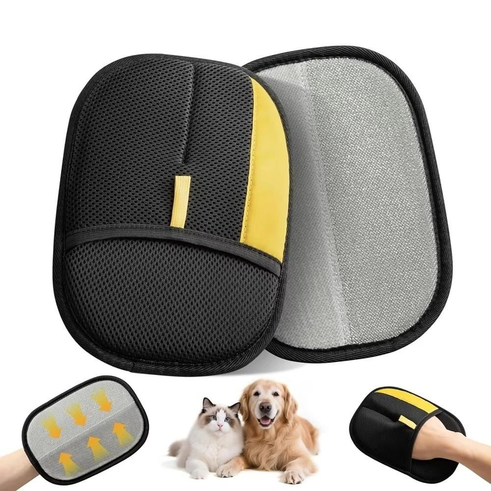 Double-Sided Pet Hair Removal Glove Soft Static Fur Remover Glove Deshedding Brush Pet Supplies