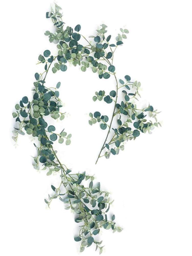 185cm Faux Leaves Floral Artificial Flower Eucalyptus Garland Camellias Silk Rose Peony Vine Decorations for Wedding Wall Decor Garden Home Party