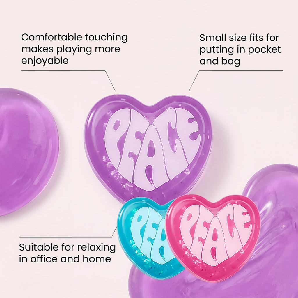 Heart Squishy, Heart-Shaped Stress Boredom Relief Toy, Soft Slow Rebound Squeeze Vent Fidget Toy