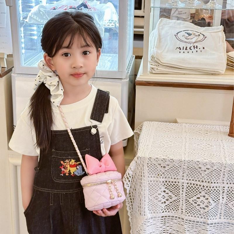 Trendy Gender-neutral Kids Shoulder Bag Featuring Adorable Butterfly Bow Pattern