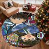 Detective Conan Pattern Round Rug, Indoor/Outdoor Mat, for Picnic, Gameroom, Bedroom, Office, Living Room, Home Decor Carpet, Birthday Gift