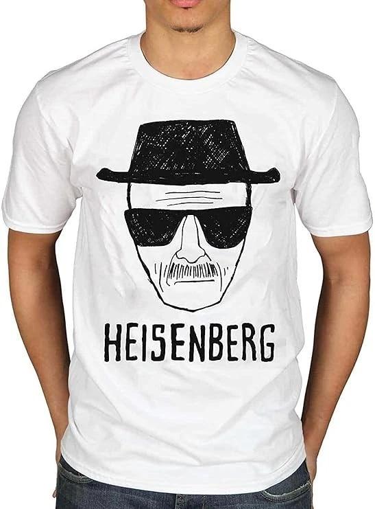 Officially Licensed Breaking Bad Heisenberg Sketch Unisexs White T Shirt Mr White