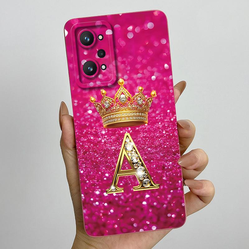 Для Realme GT Neo 2 Neo 3T Q5 Pro GT2 5G Модный Чехол для Телефона с Первоначальной Буквой для Пары Мягкий Силикон ТПУ Защитный Чехол для Линзы
