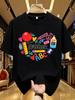 Wzm1041115creative Letter Printed Plus Size Unisexs Round Neck Summer Casual Short Sleeved Street Fashion Versatile Tshirt