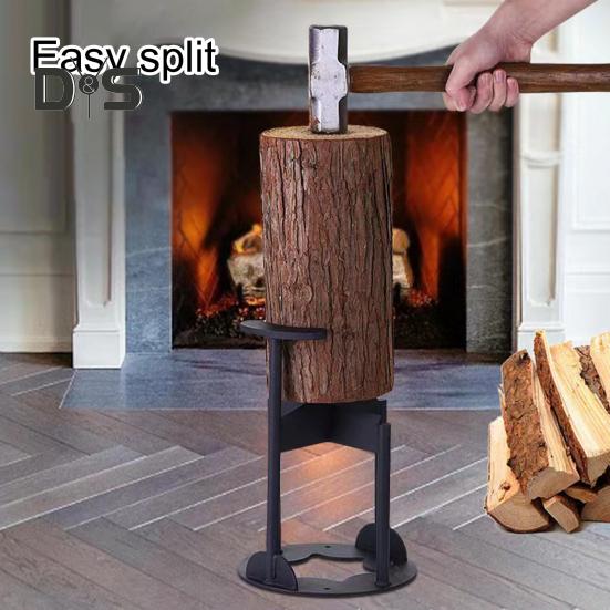 Металлический дровокол, прочный, из высокоуглеродистой стали, ручной дровокол, клин для растопки, для кемпинга, приготовления пищи, портативный инструмент для колки дров