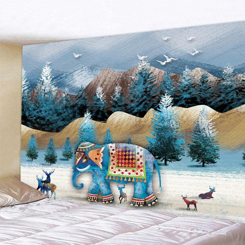 Модный домашний декор Гобелен Гостиная Спальня Гобелен Гора Закат Сцена Узор