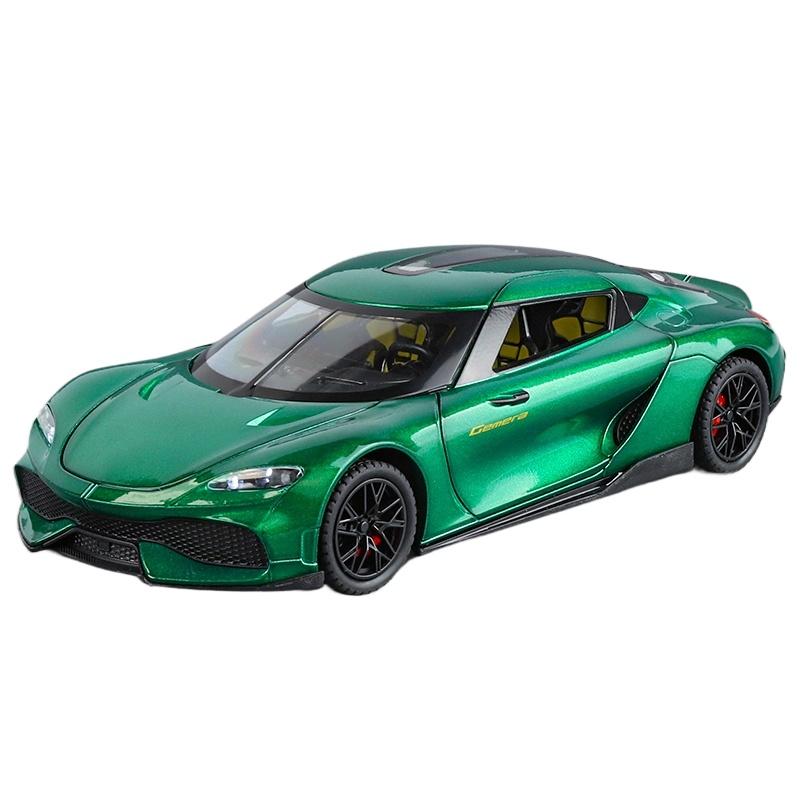 1/24 Koenigsegg Gemera GT Суперкар Сплав Литой Модель Автомобиля Звук и Свет Домашние Трендовые Украшения Изысканная Симуляция Декоративные Подарки Мальчик