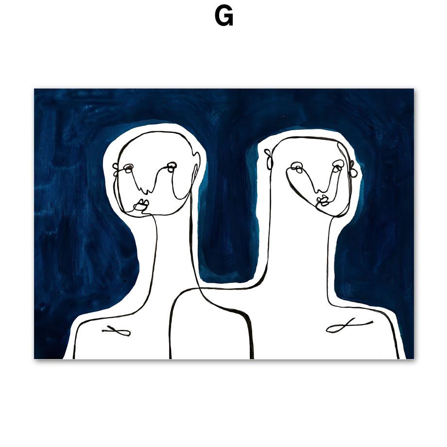 Абстрактное полосатое платье для девочек, линии рисунка, геометрические настенные художественные принты, картина на холсте, скандинавский постер, Декор, картинки для гостиной