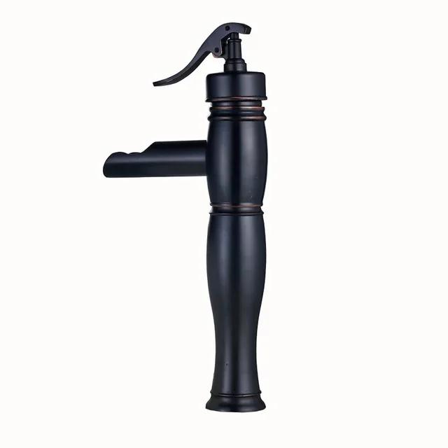 Смесители для раковины, античный латунный водопад, смеситель для раковины в ванной, однорычажный смеситель для раковины, водопроводный кран, краны для туалета